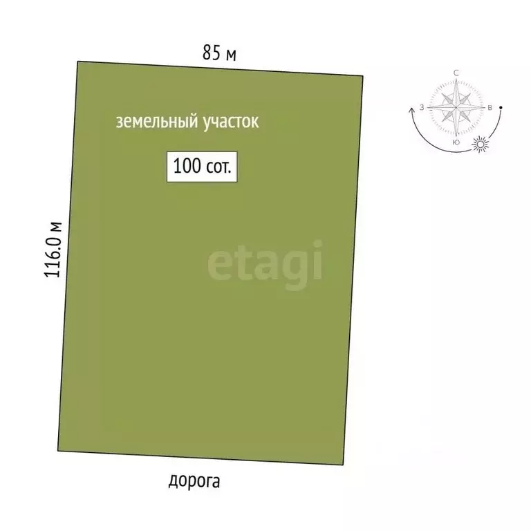 Участок в Крым, Ленинский район, Семисотское с/пос, с. Каменское ул. ... - Фото 2