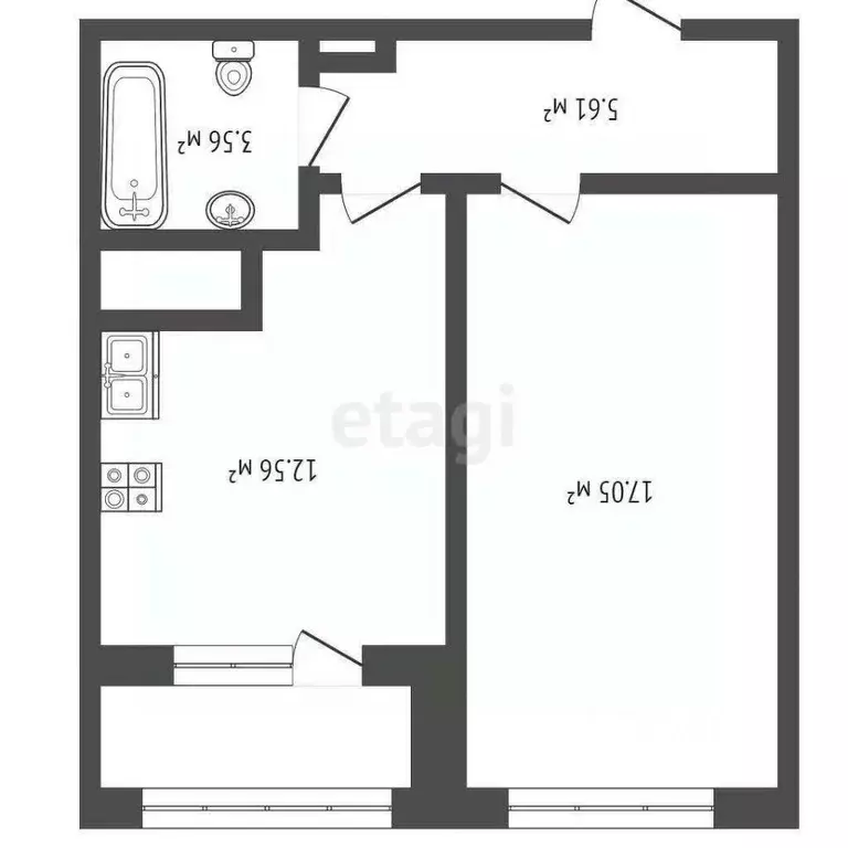 1-к кв. Ростовская область, Батайск Северная ул., 2Ак1 (40.8 м) - Фото 1