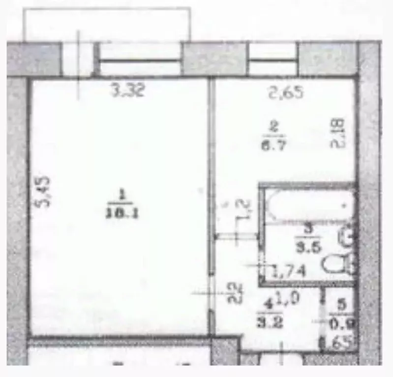 1-к кв. Нижегородская область, Балахна ул. Дзержинского, 44 (32.4 м) - Фото 2