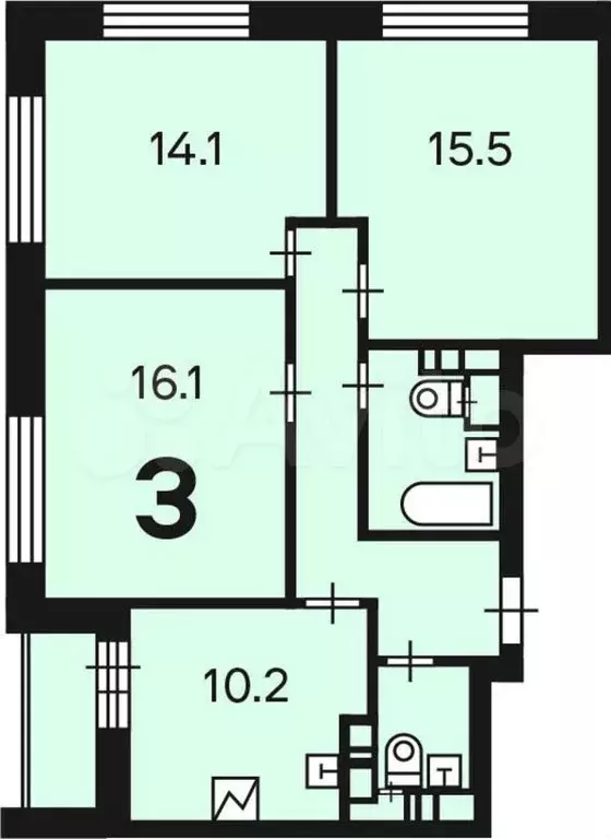 Аукцион: 3-к. квартира, 71,9 м, 16/23 эт. - Фото 0