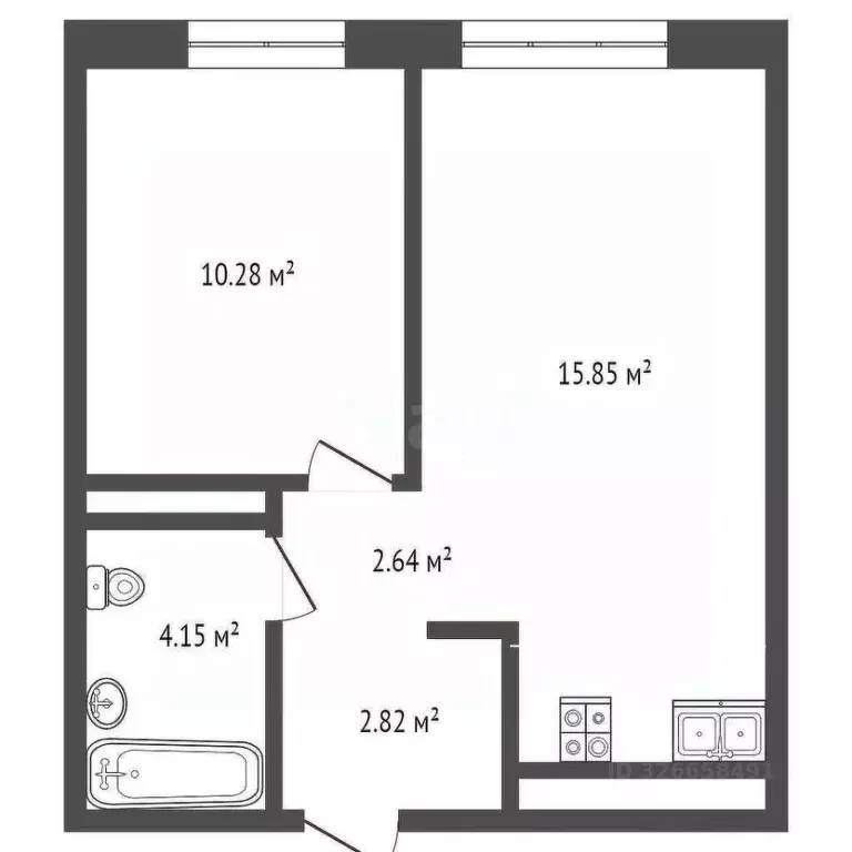 1-к кв. Тюменская область, Тюмень ул. Александра Звягина, 10 (35.9 м) - Фото 1
