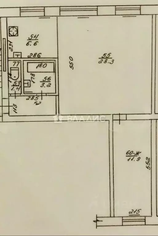 2-к кв. Калининградская область, Калининград ул. Чайковского, 6 (55.0 ... - Фото 2