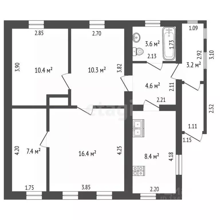 Дом в Белгородская область, Белгород Выгонная ул., 7 (67 м) - Фото 2