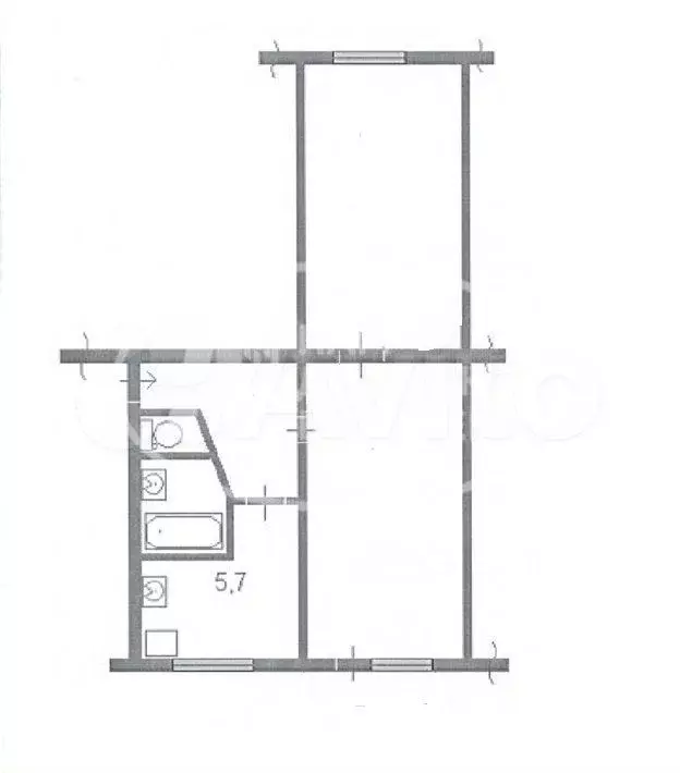 2-к. квартира, 42 м, 3/9 эт. - Фото 0