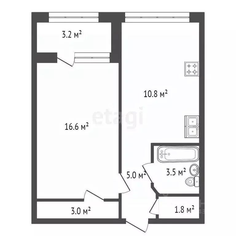 1-к кв. Санкт-Петербург 1-я Утиная ул., 28 (36.0 м) - Фото 1