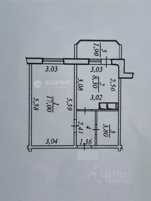 1-к кв. Чувашия, Чебоксары просп. Тракторостроителей, 56к1 (32.4 м) - Фото 2