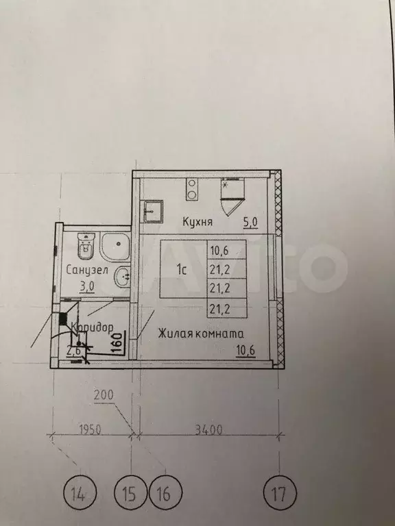Квартира-студия, 21,3 м, 17/25 эт. - Фото 0