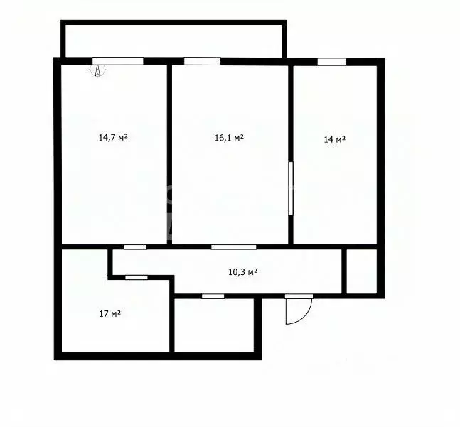 2-к кв. Томская область, Томск ул. Гоголя, 13 (70.0 м) - Фото 1