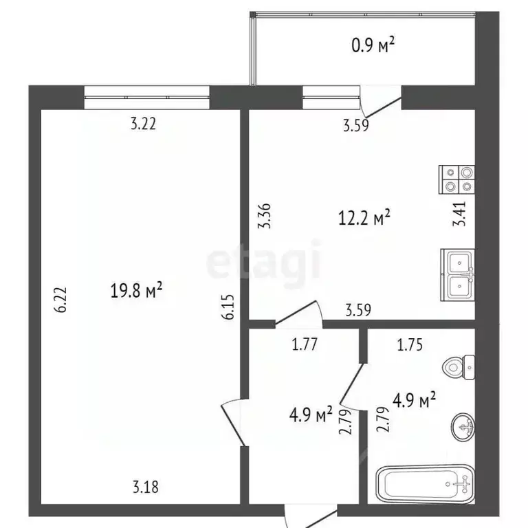 1-к кв. Мордовия, Саранск ул. Веселовского, 42 (41.8 м) - Фото 1