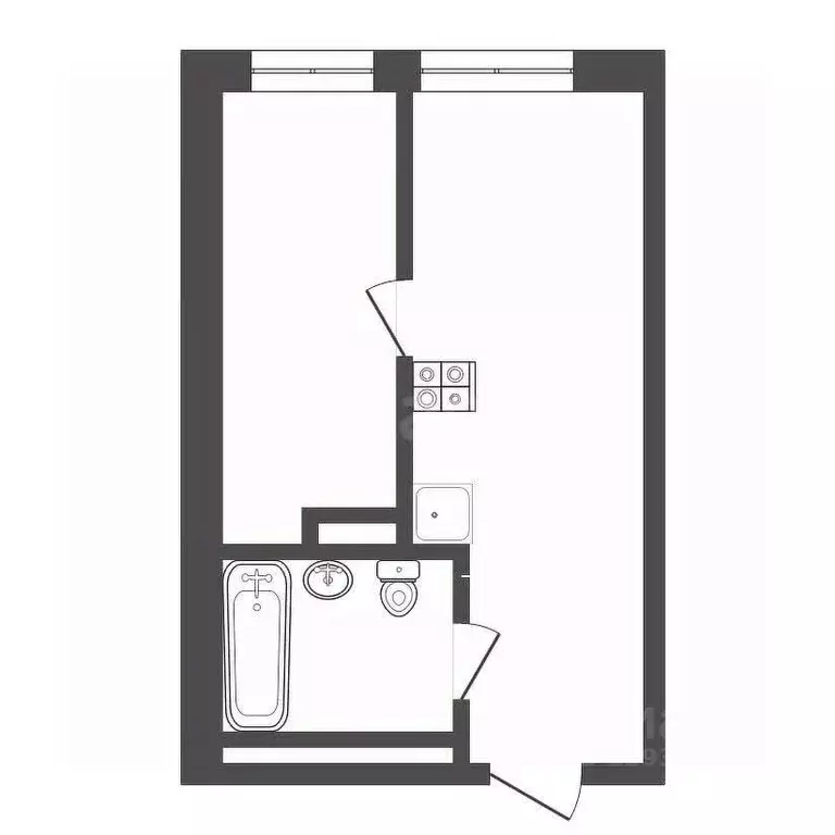 Студия Тюменская область, Тюмень Ставропольская ул., 160 (26.7 м) - Фото 1