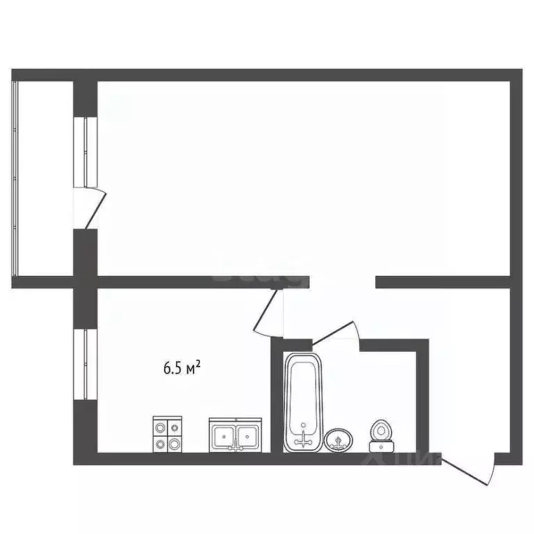 1-к кв. Оренбургская область, Оренбург Беляевская ул., 47 (30.9 м) - Фото 1