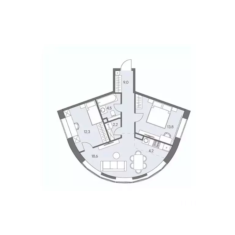3-к кв. Москва ш. Боровское (дублер) (64.6 м) - Фото 0