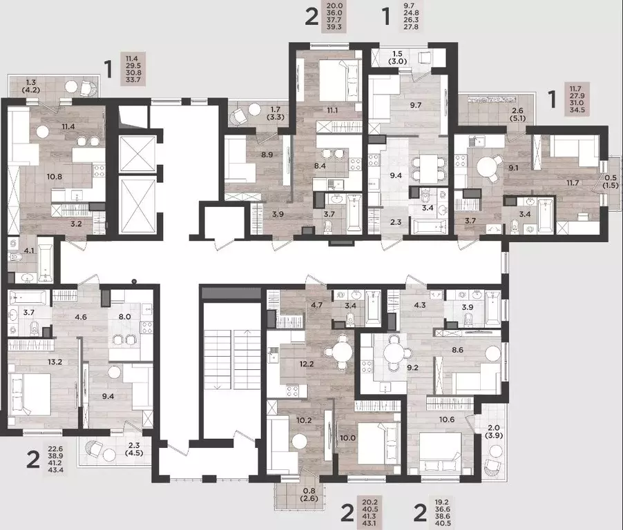 2-к кв. Калининградская область, Калининград ул. Миргородская, 2 (38.7 ... - Фото 2