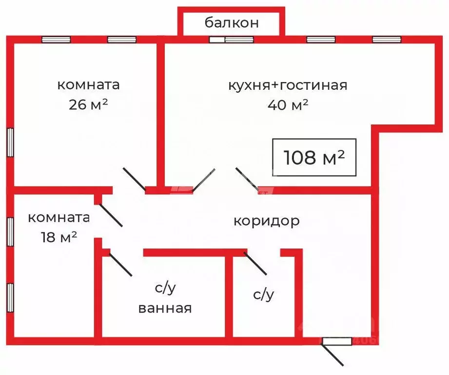 3-к кв. Челябинская область, Челябинск ул. Свободы, 93 (108.5 м) - Фото 1