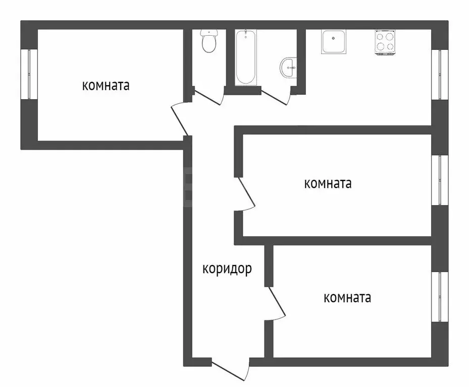 3-комнатная квартира: Ухта, Первомайская улица, 2 (75.3 м) - Фото 0