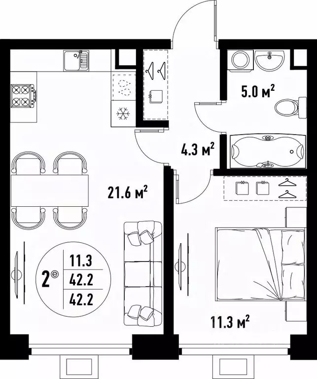 2-к кв. Астраханская область, Астрахань ул. Бэра, 29 (42.2 м) - Фото 1