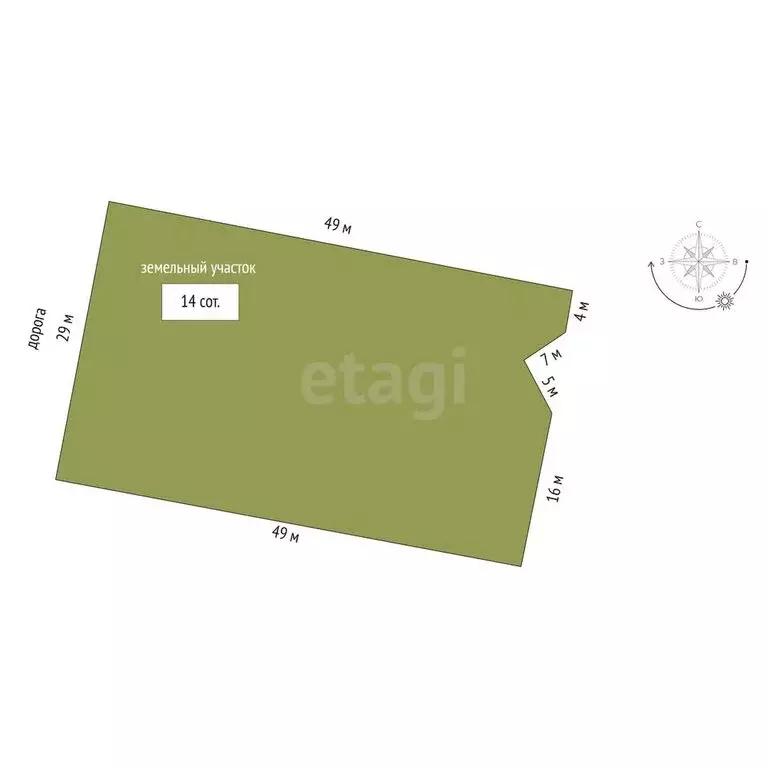 Участок в село Солобоево, улица Буракова (14 м) - Фото 1