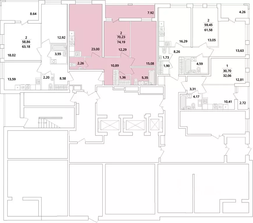 2-к кв. Санкт-Петербург Кубинская ул., 82к3с1 (74.5 м) - Фото 1