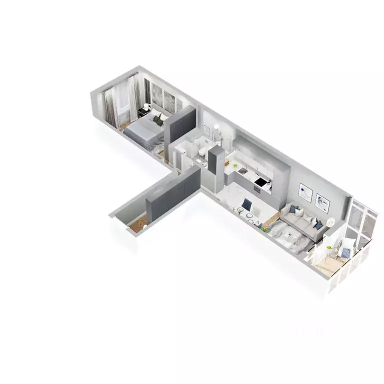 1-к кв. Ханты-Мансийский АО, Сургут Игоря Киртбая ул., 1А (49.17 м) - Фото 2