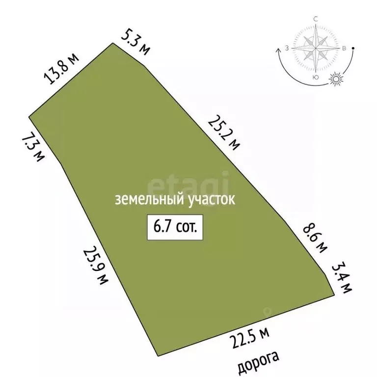 Участок в Алтайский край, Калманский район, с. Калманка ул. Ударцева, ... - Фото 2