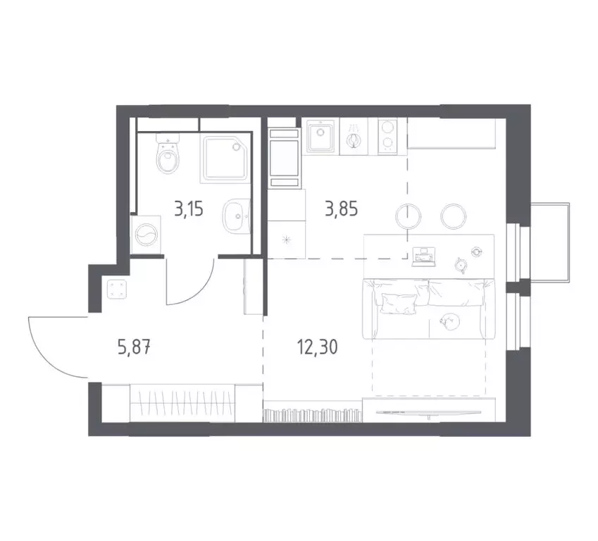 Квартира-студия: посёлок городского типа Путилково, ЖК Большое ... - Фото 1
