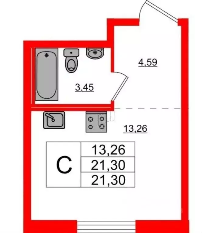 Студия Ленинградская область, Всеволожский район, пос. Бугры ул. ... - Фото 1