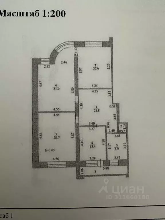 3-к кв. Тамбовская область, Тамбов ул. Карла Маркса, 23А (124.0 м) - Фото 0