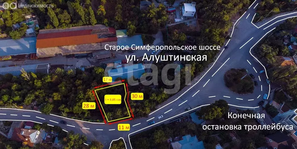 Участок в Краснокаменка, Алуштинская улица (3.85 м) - Фото 1
