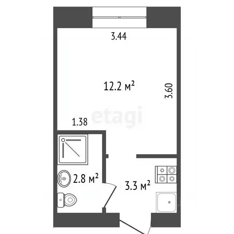 Комната Хабаровский край, Хабаровск ул. Орджоникидзе, 21А (18.3 м) - Фото 1