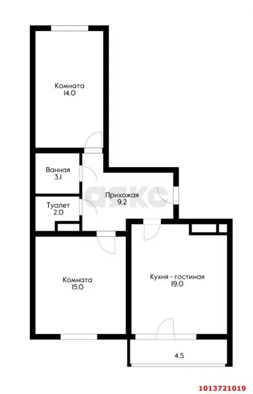 2-комнатная квартира: Краснодар, Домбайская улица, 55 (65 м) - Фото 0