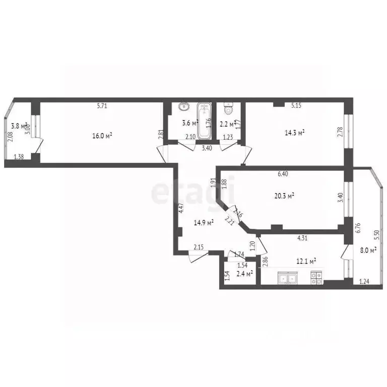 3-к кв. Краснодарский край, Геленджик городской округ, с. Кабардинка ... - Фото 2