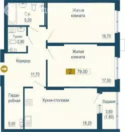 2-комнатная квартира: Екатеринбург, улица Сварщиков (80.8 м) - Фото 1