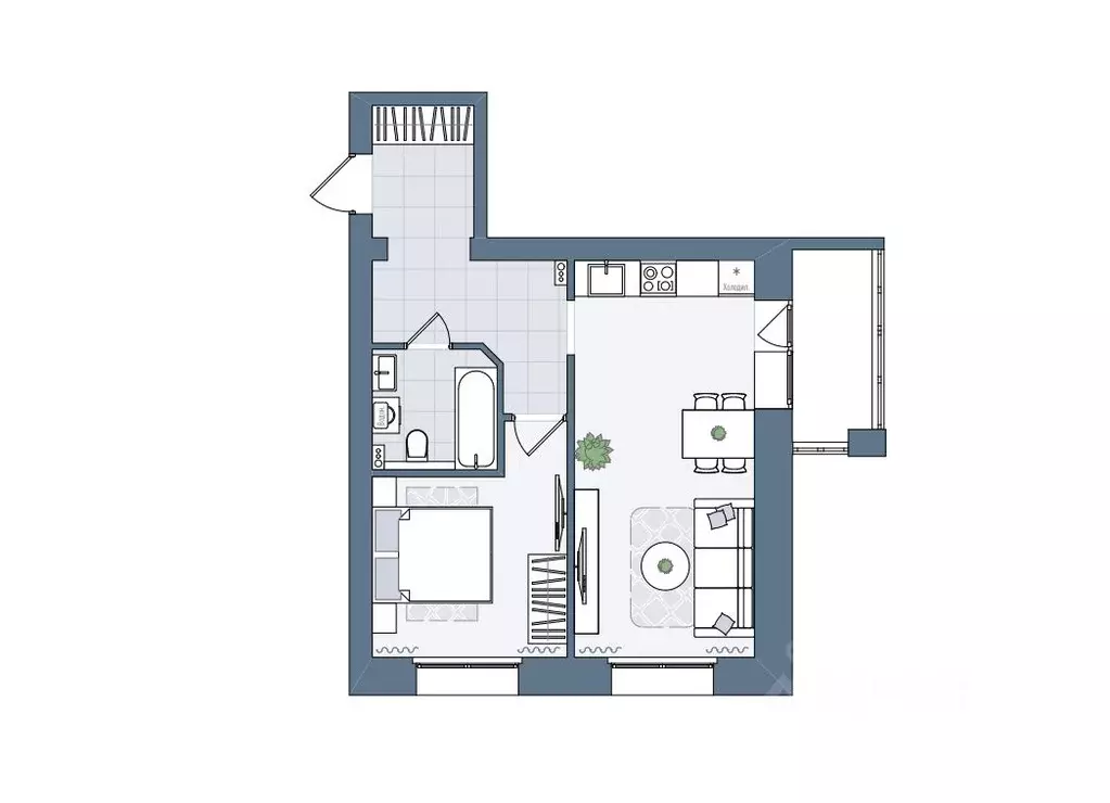 2-к кв. Кировская область, Киров городской округ, пос. Чистые Пруды ... - Фото 1