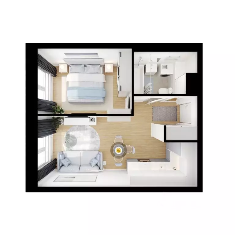 1-к кв. Московская область, Мытищи Яуза Парк жилой комплекс, к6 (33.8 ... - Фото 2