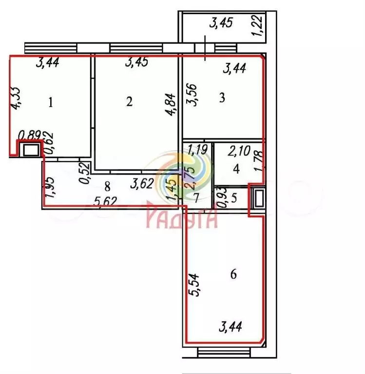 3-к. квартира, 84 м, 4/17 эт. - Фото 0