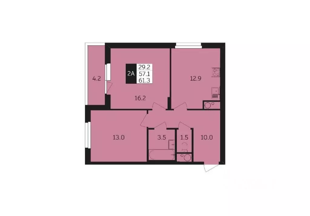 2-к кв. Чувашия, Новочебоксарск  (61.3 м) - Фото 0