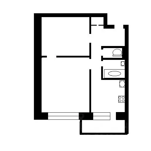 2-к кв. Москва ул. Маршала Тухачевского, 24К1 (43.0 м) - Фото 1