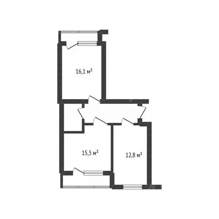 2-к кв. Белгородская область, Белгородский район, Северный городское ... - Фото 2