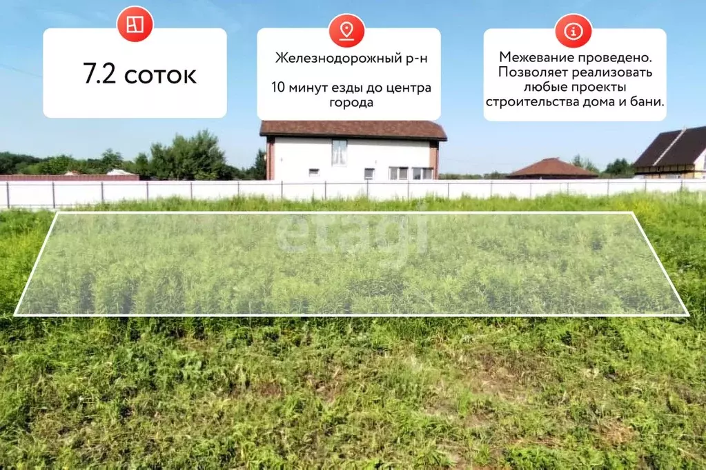 Участок в Хабаровский край, Хабаровск Рассветная ул. (7.2 сот.) - Фото 1