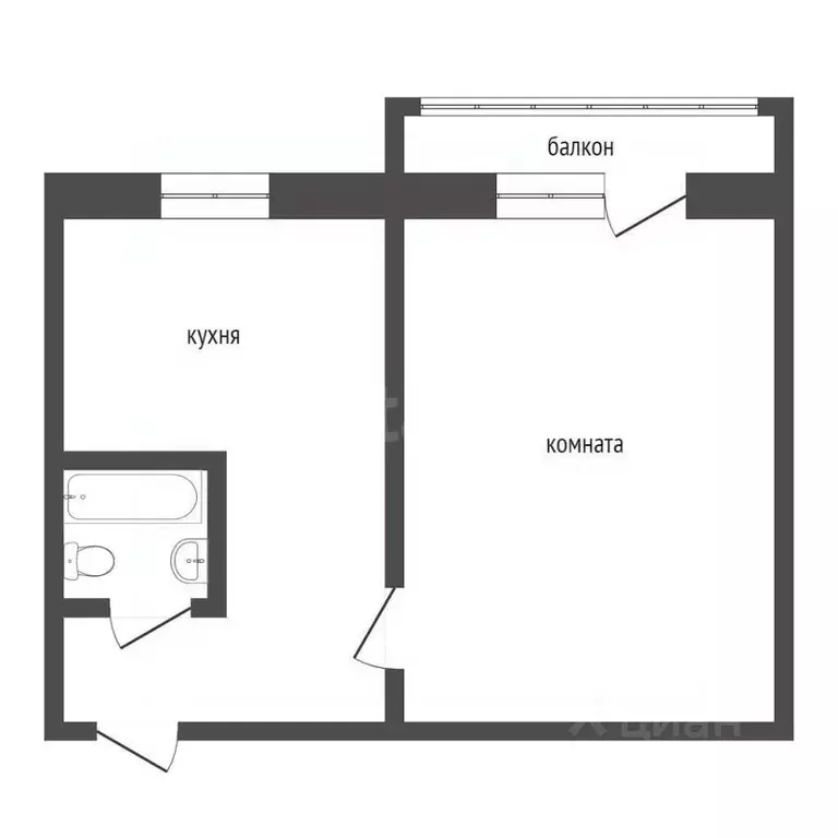 1-к кв. Курганская область, Курган Заозерный жилрайон, 5-й мкр, 17к4 ... - Фото 1