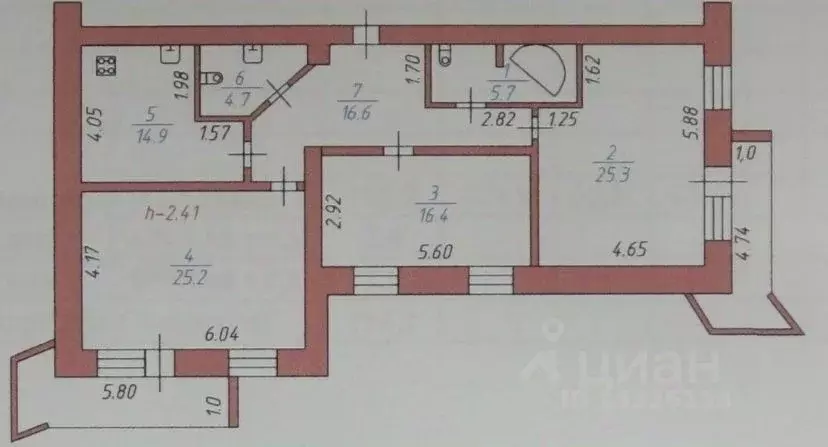 3-к кв. Ивановская область, Иваново ул. Свободы, 45А (110.0 м) - Фото 1