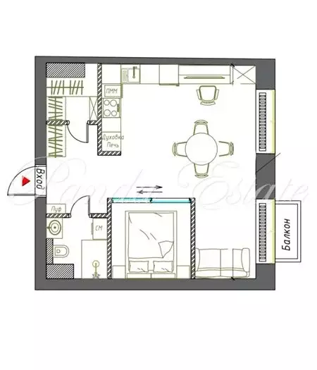 2-комнатная квартира: Москва, улица Народного Ополчения, 15к1 (43 м) - Фото 0