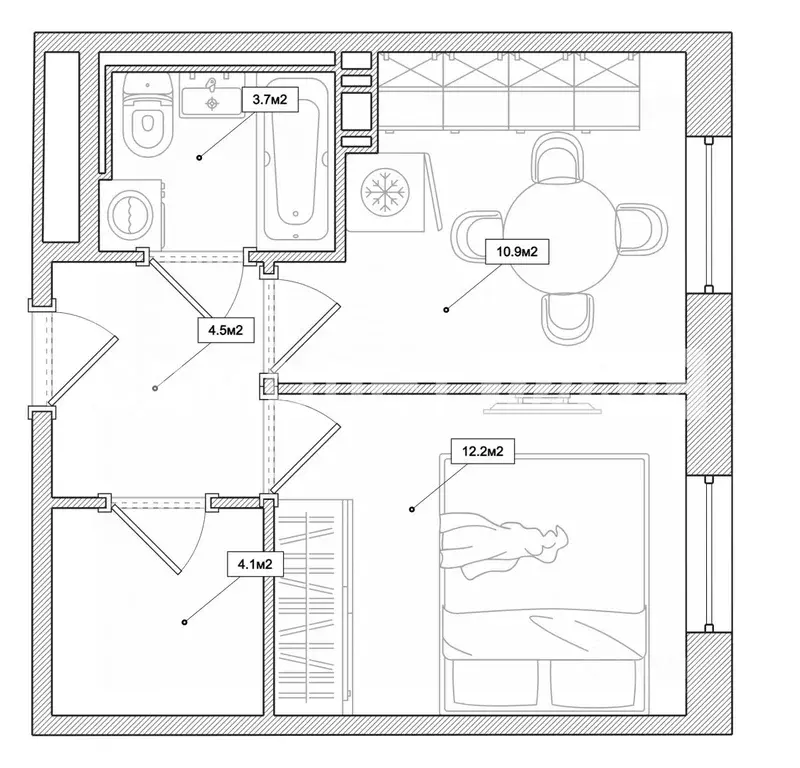 2-к кв. Московская область, Одинцовский городской округ, с. Лайково, ... - Фото 2