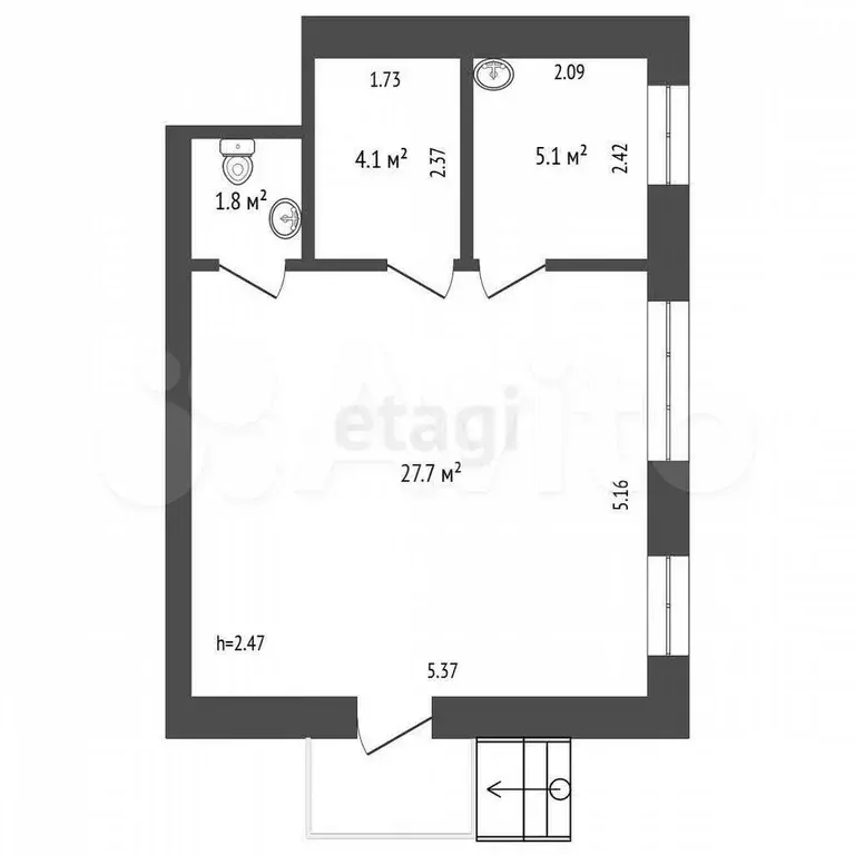 Продам офисное помещение, 38.7 м - Фото 0