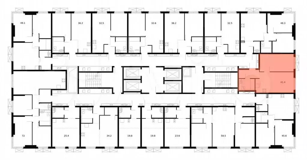 1-к. квартира, 41,4 м, 28/33 эт. - Фото 1