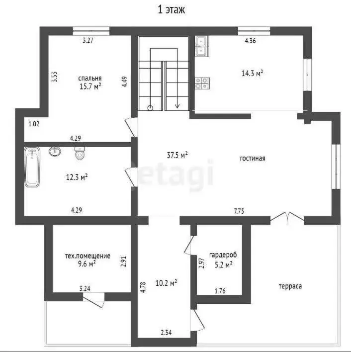 Дом в посёлок Матросы, Октябрьская улица (213.8 м) - Фото 1