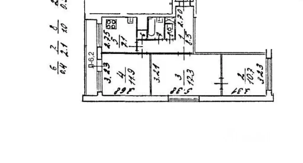 3-к кв. Санкт-Петербург Пискаревский просп., 37 (59.0 м) - Фото 2