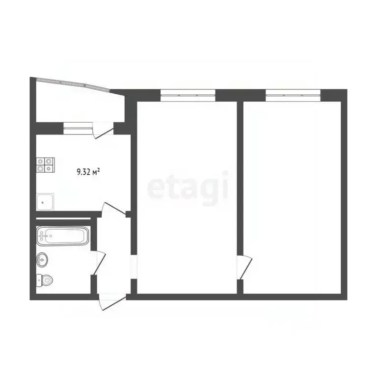 2-к кв. Тюменская область, Тюмень ул. Александра Митинского, 5 (58.8 ... - Фото 2