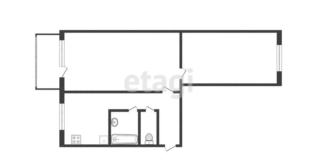 2-комнатная квартира: Зеленогорский, Центральная улица, 4Д (43.9 м) - Фото 0