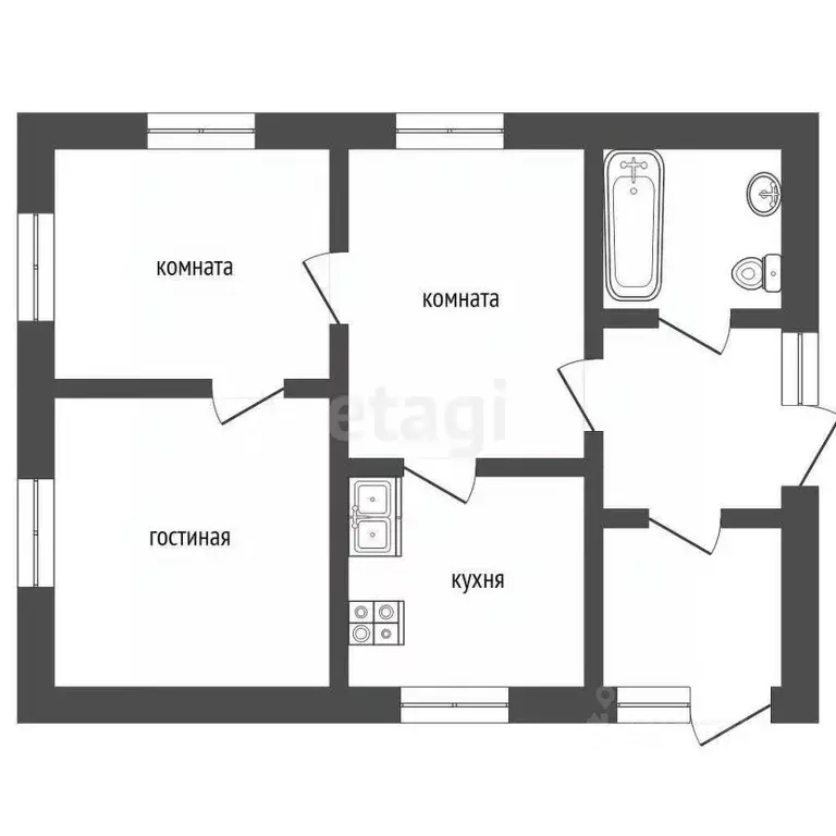 Дом в Воронежская область, Грибановский пгт ул. Пугачева, 34 (70 м) - Фото 0